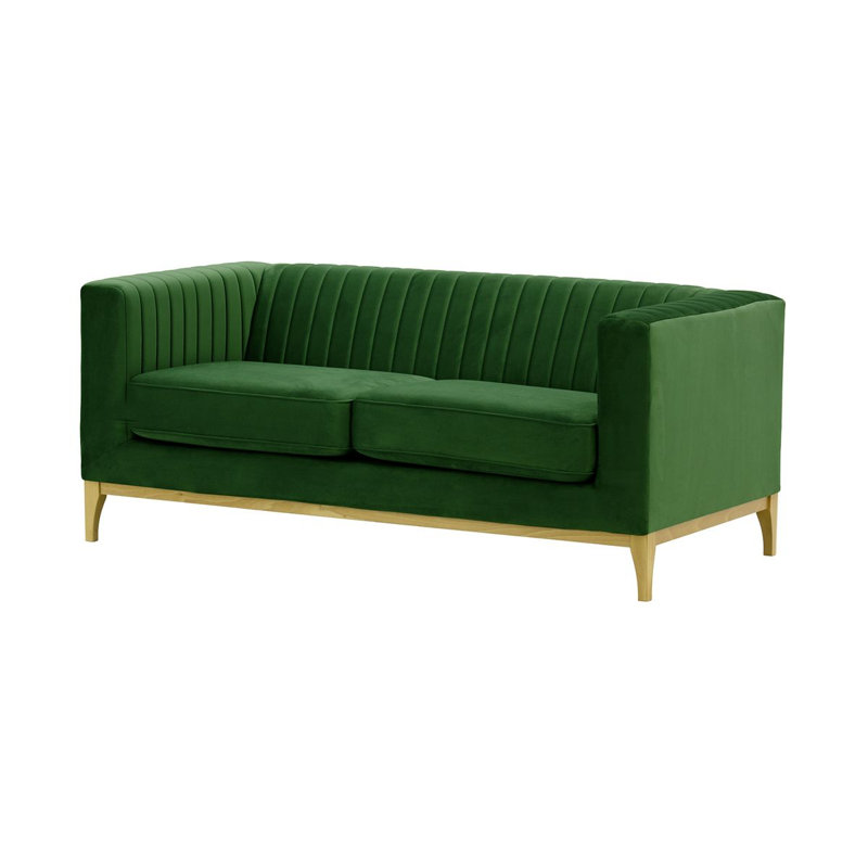 Antowine 2 Seater Sofa, Dark Green Velvet