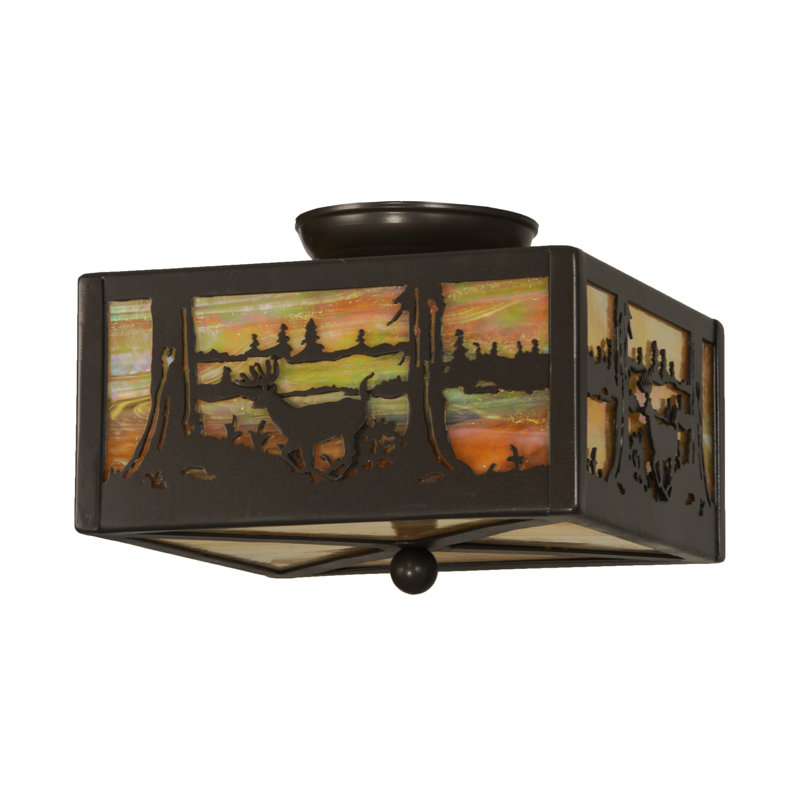 Rustic Lodge 2 - Light Semi Flush Mount