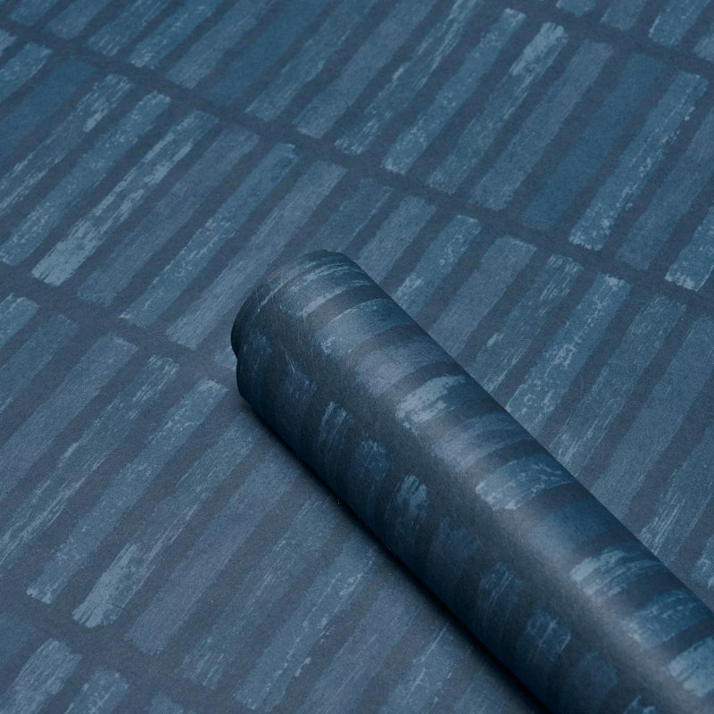 Papier peint Schumacher X Wabi-Sabi, Bleu foncé