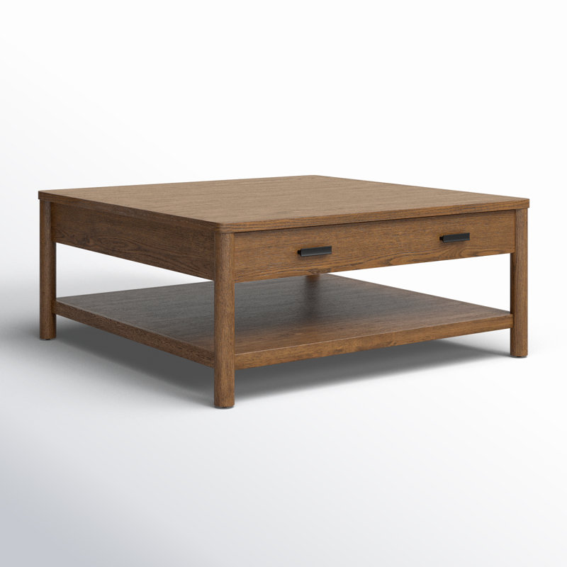 Jaylessa Wood 1 Drawer Coffee Table, Medium Oak