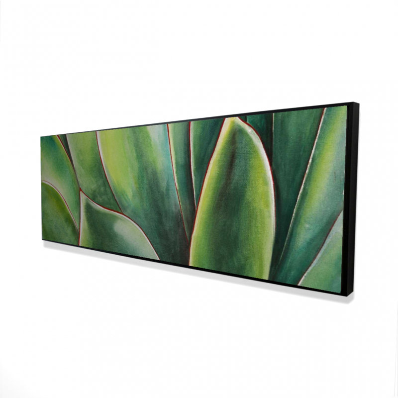 Watercolor Agave Plant - Toile botanique exotique pour décoration de chambre à coucher
