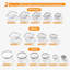 Ensemble 52 pièces de rangement pour aliments hermétique, étanche, empilable avec étiquettes et stylo
