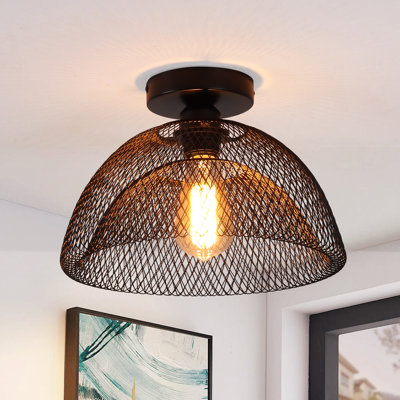 1-Light Modern Farmhouse Semi Flush Mount