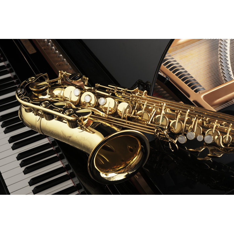 Saxophone - photographie sur toile tendue, H 24 po x l 36 po