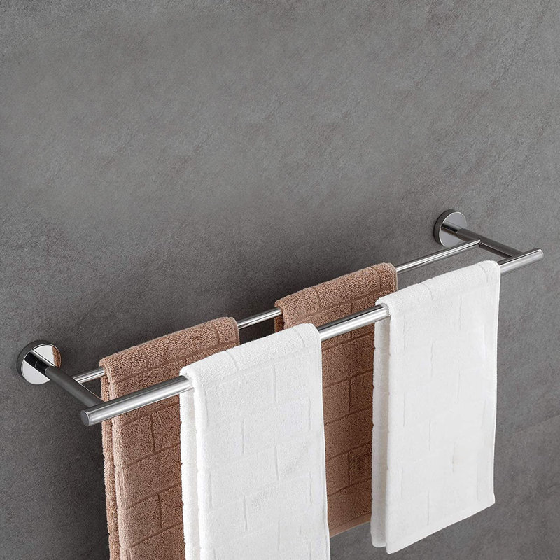 Wall Mounted 5 Piece Bathroom Towel Rack - Aluminium Modern Design For Kitchen, Laundry , Easy Install Mounting Living Room, Bedroom , Setup
