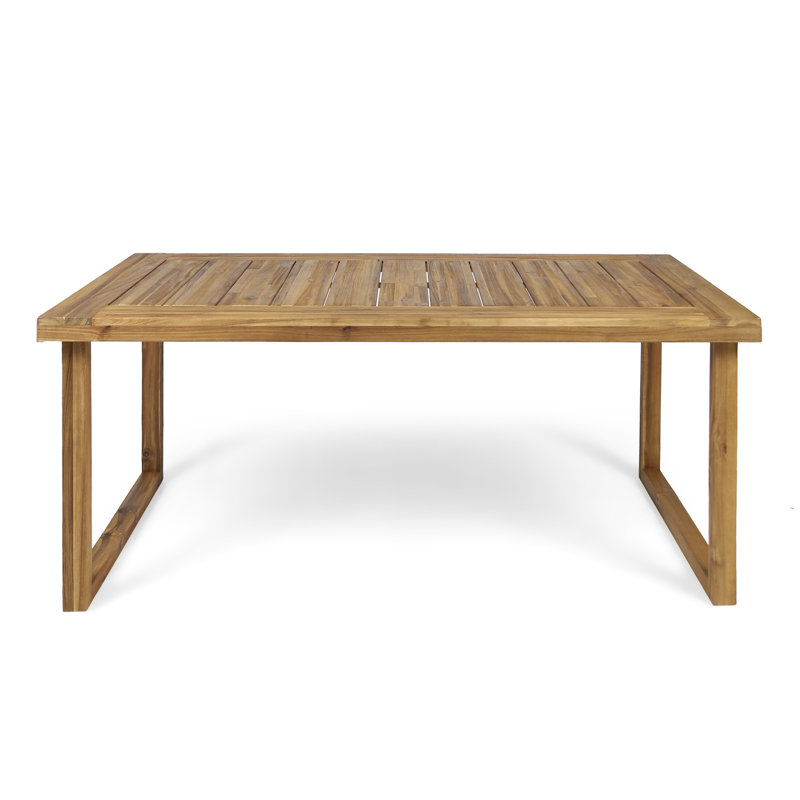 Outdoor 69" Acacia Wood Dining Tableblast, Natural