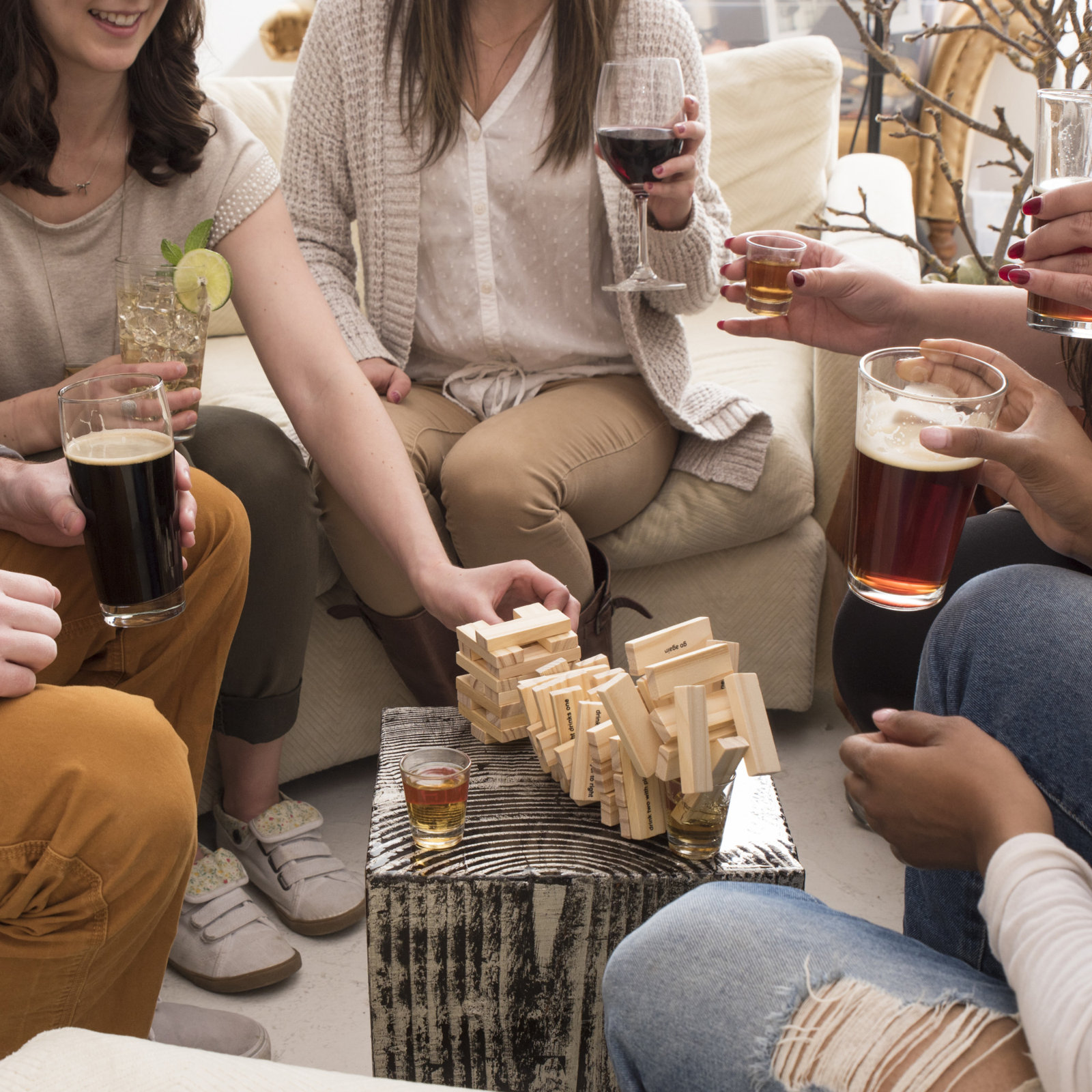 Stacking Blocks Drinking Game Set