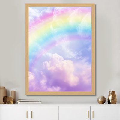 Pastelmulti Arc-en-ciel pastel doux - Tableau encadré
