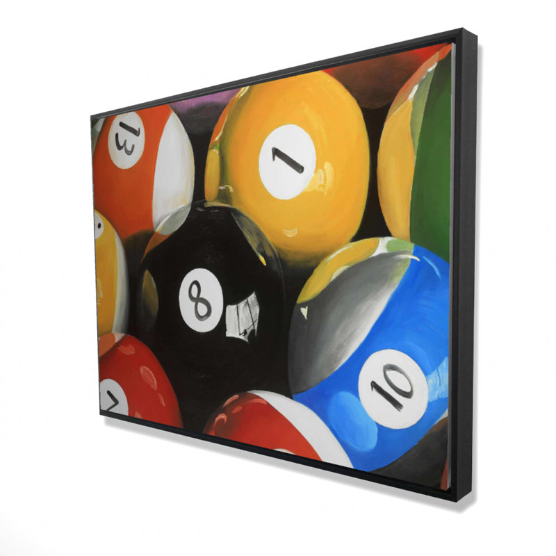 Pool Balls Closeup Print On Canvas