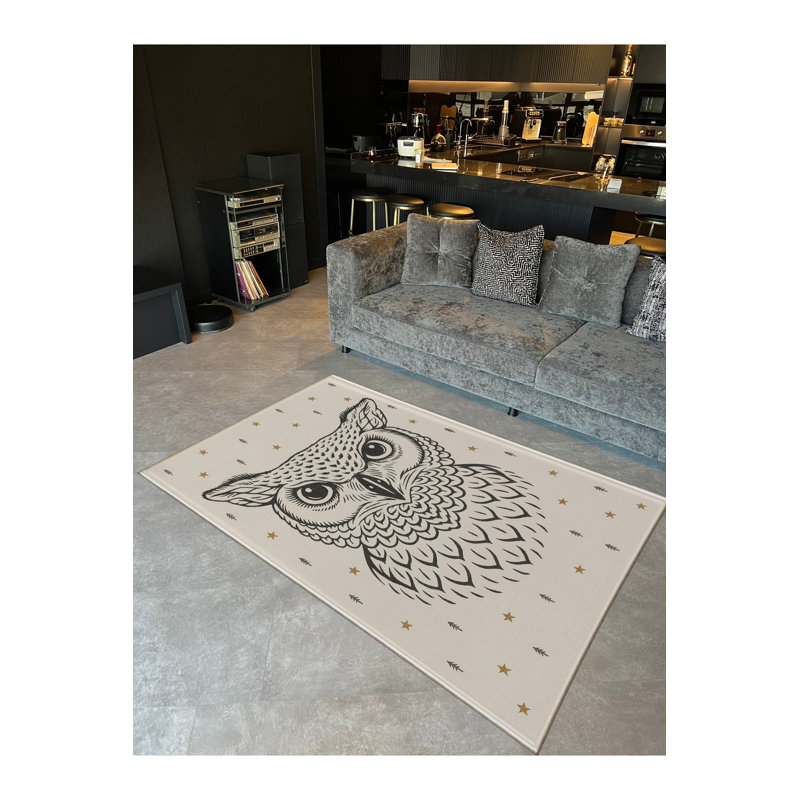 Tapis tissé à la crème Mosso, 6 pi 7 po x 9 pi 10 po