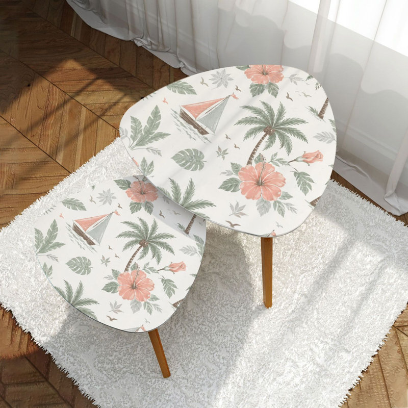 Ensemble de 2 tables basses gigognes Triangle