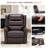 Manual Swivel Rocker Recliner – Adjustable Leather Lounge Chair with 360° Rotation-406693941