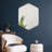 Miroir mural octogonal biseauté noir mat sans cadre-94946106