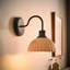 Akshayan Wall Light with Ribbed Dome Shade-880580803