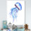 Adorable méduse bleue - reproduction sur toile
