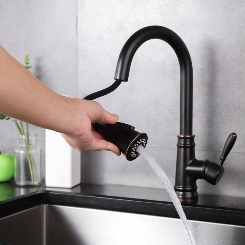 AA Warehousing Pull Out Kitchen Faucet, Oil Rubbed Bronze