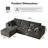 4 - Piece 106.2" W L Shape Sectional Sofa, Cloud Modular Sectional Sofa, Deep Seat Corduroy Boneless With Ottomans, No Need Assembly-760135425-758205095