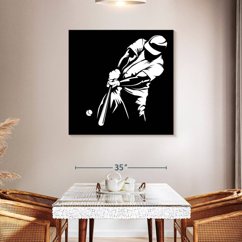Sireci Baseball Player Hit, 39" H x 39" W