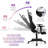 Inbox Zero Adjustable Reclining Faux Leather PC & Racing Game Chair with Footrest-1885298271