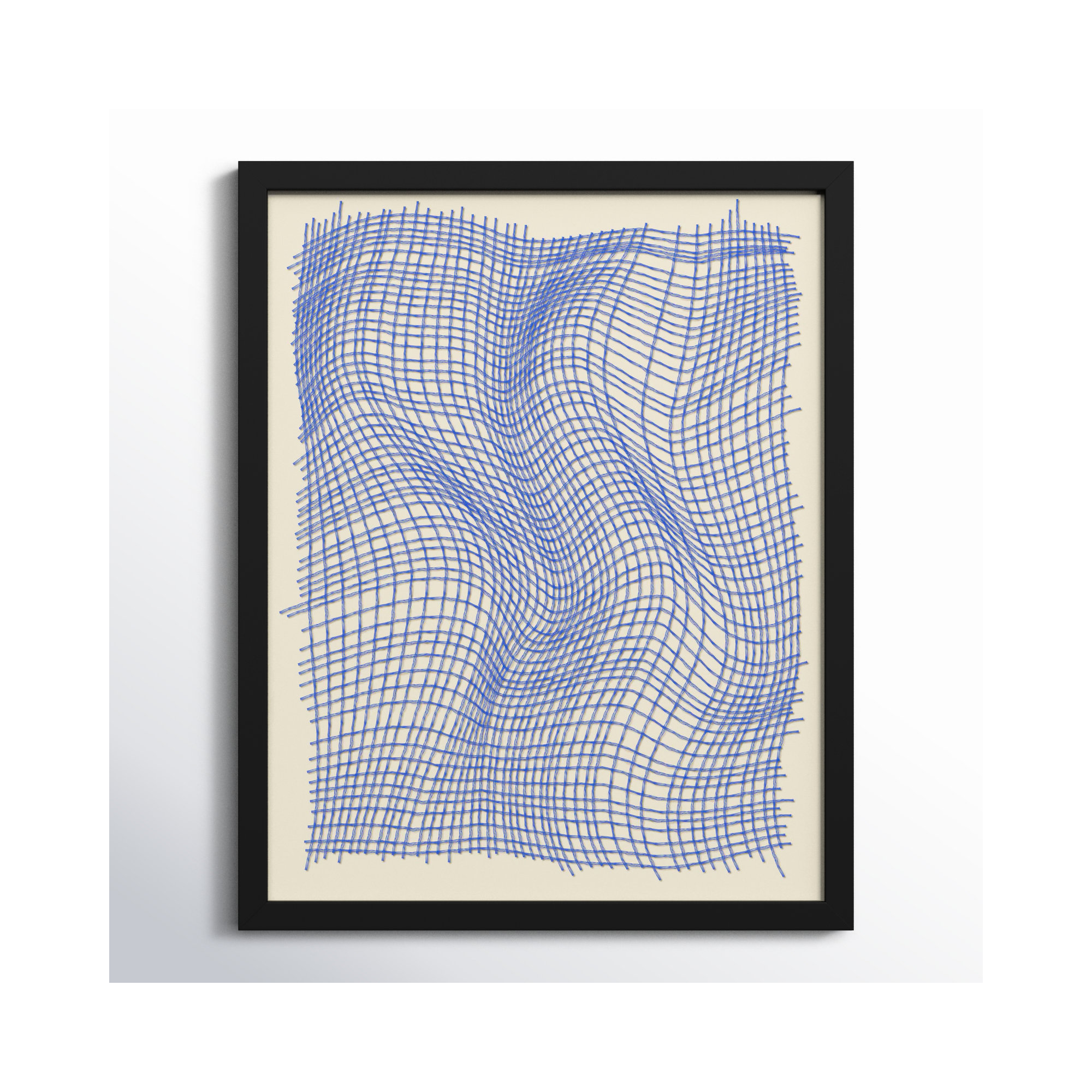 Netting 3 by Jacques Pilon, 30" H x 24" W x 1.25" D, Black Single Structure Framed Paper