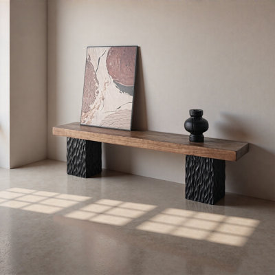 Solid Pine Wave Console Table