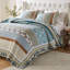 Ensemble de courtepointe très grand 3 pièces Greenland Home Fashions Thalia Blue 105 x 95 + 20 x 36 (2)-700152631-762922077
