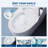 White Ceramic Smart Toilet with Bidet Built-in, Heated Seat