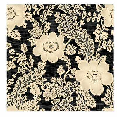 Floral Victorian Elegance V Classical Unframed Art Print