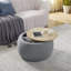 Repose-pieds rond avec rangement Dariyan-1040739881