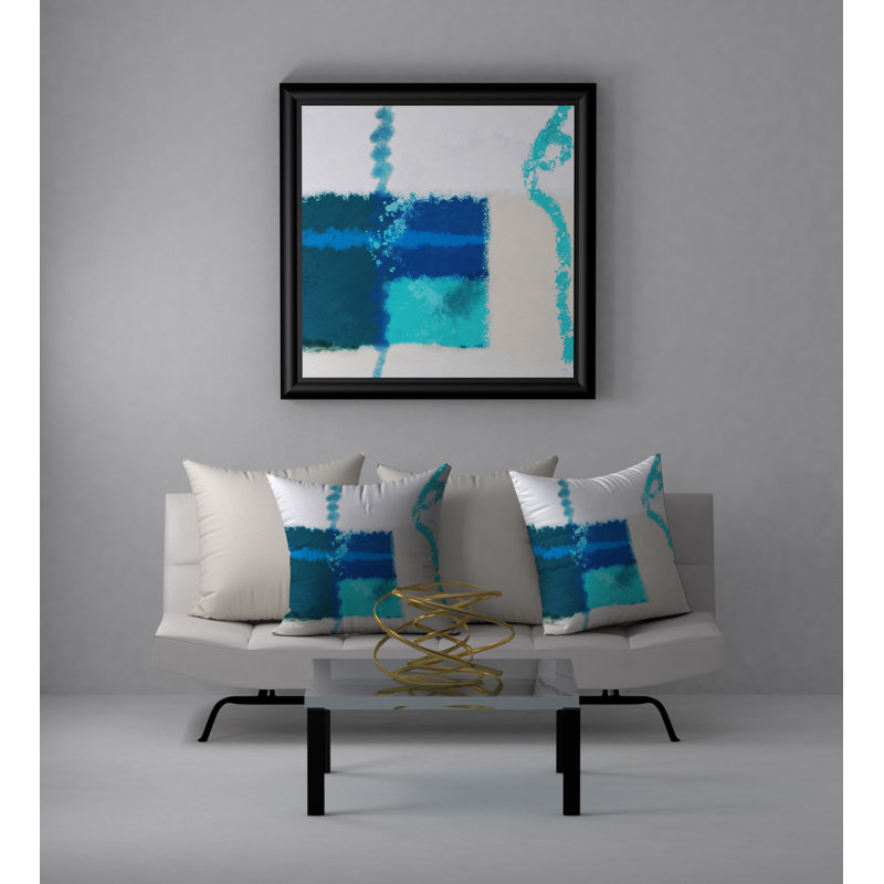 Abstract Reversible Throw Pillow, 24"x24"