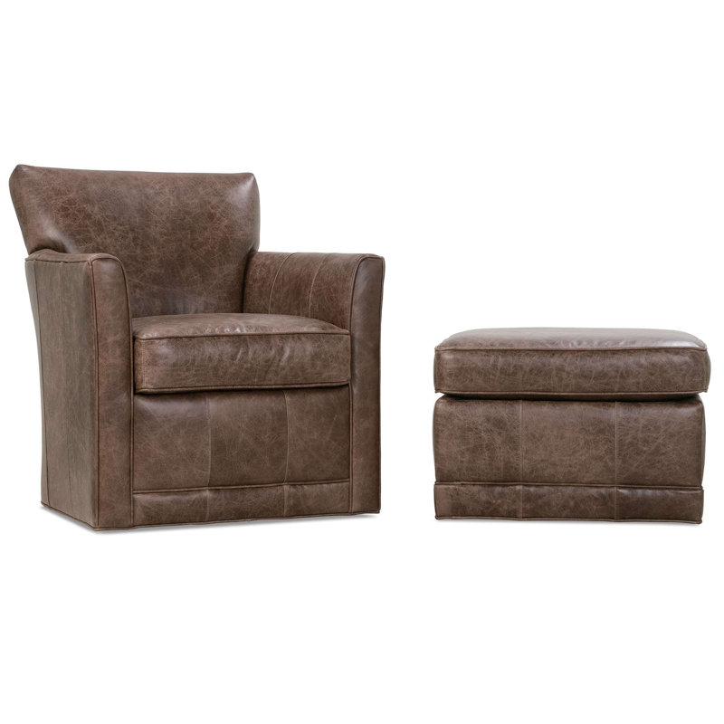 Times Square Leather Swivel Chair, Honey (KL207-92)