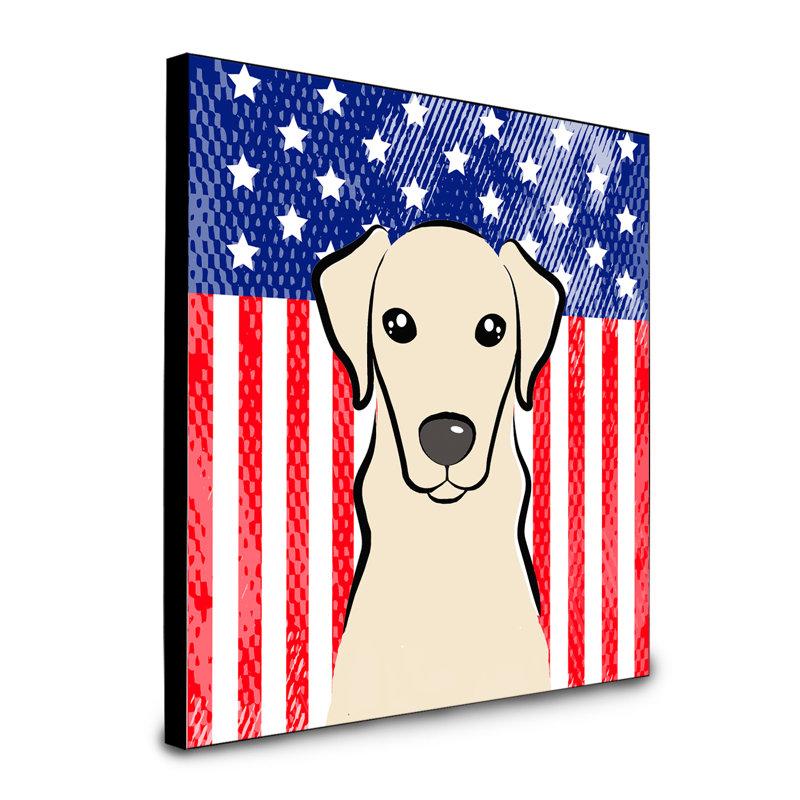 « american flag », art encadré Macomb, Labrador beige