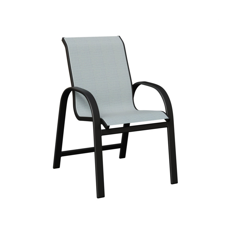 Chaise de salle à manger Berlin Gardens Murphy Sling, Interlock Calypso, Noir mat