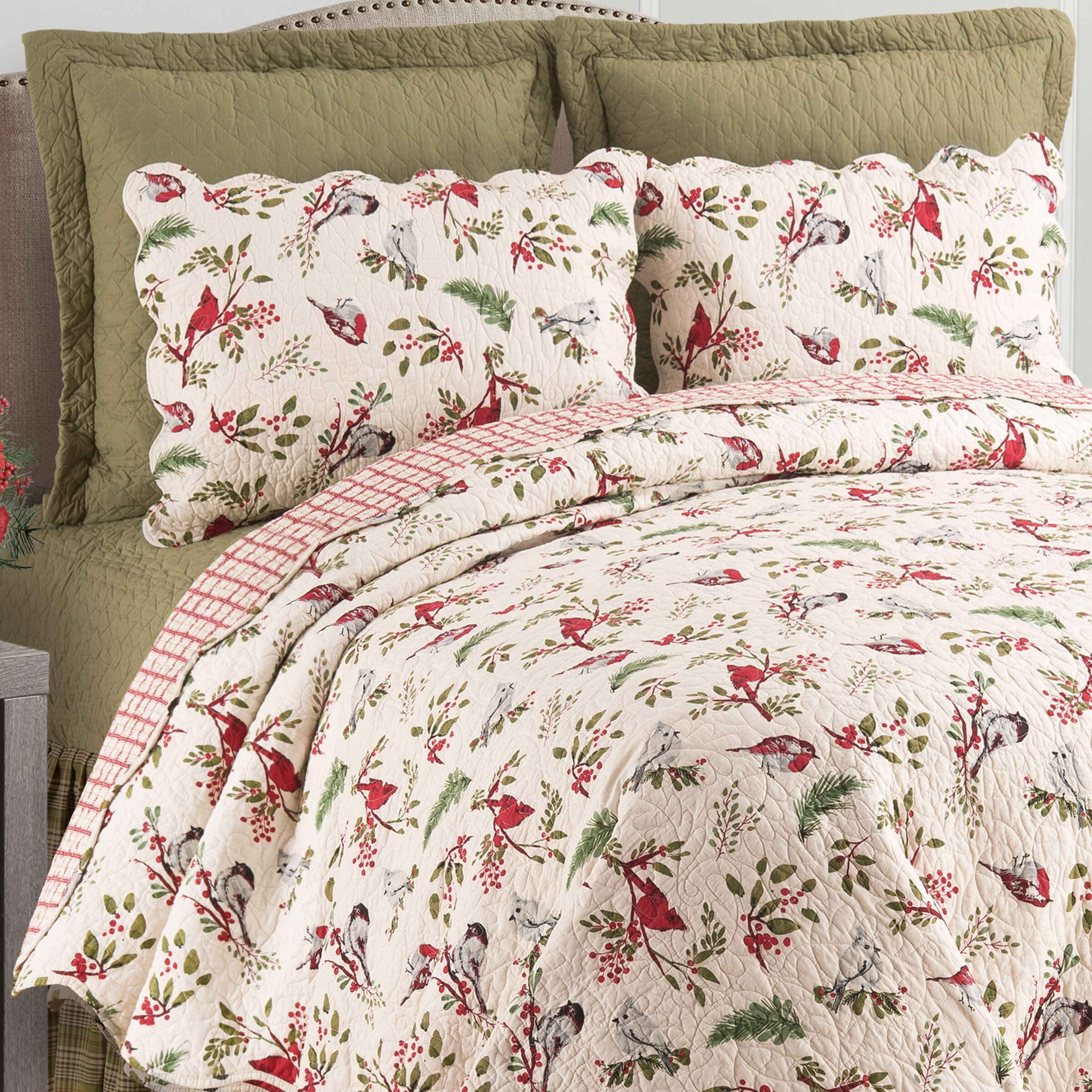 3 Piece Quilt Bedding Floral Quilt Set for King Bed Reversible Quilt  Bedspread S