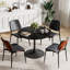 Ensemble de table de salle à manger à piédestal 5 pièces et 4 chaises-626487511-608168070-626487516