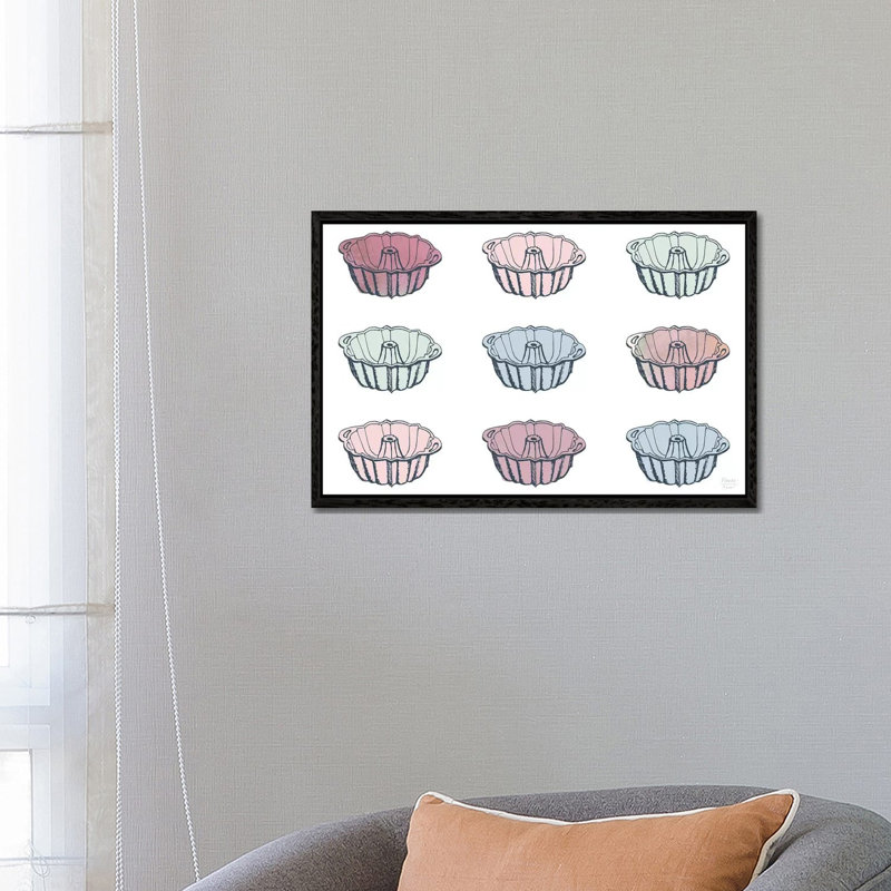 Fluted Cake Pans by Statement Goods - Gallery-Wrapped Canvas Giclée on Canvas, Black Framed, 66.04 cm H x 45.72 cm W