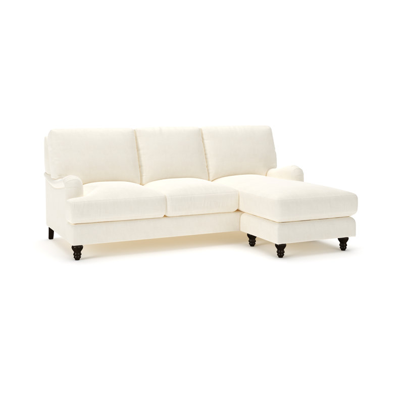 Walters Upholstered Sofa With Reversible Chaise, Conversation Pearl