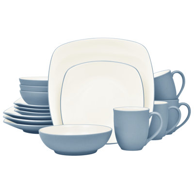 Noritake Colorwave 16-Piece Square Dinnerware Set, Service for 4