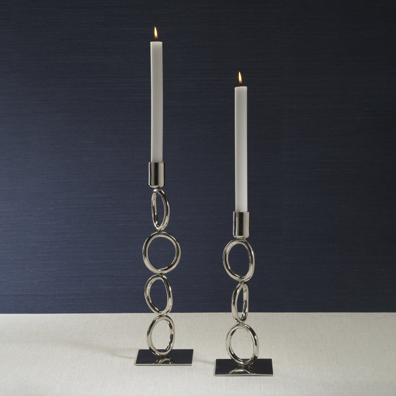 Circa Metal Taper Candle Holder, 11" H x 4" W x 4" D