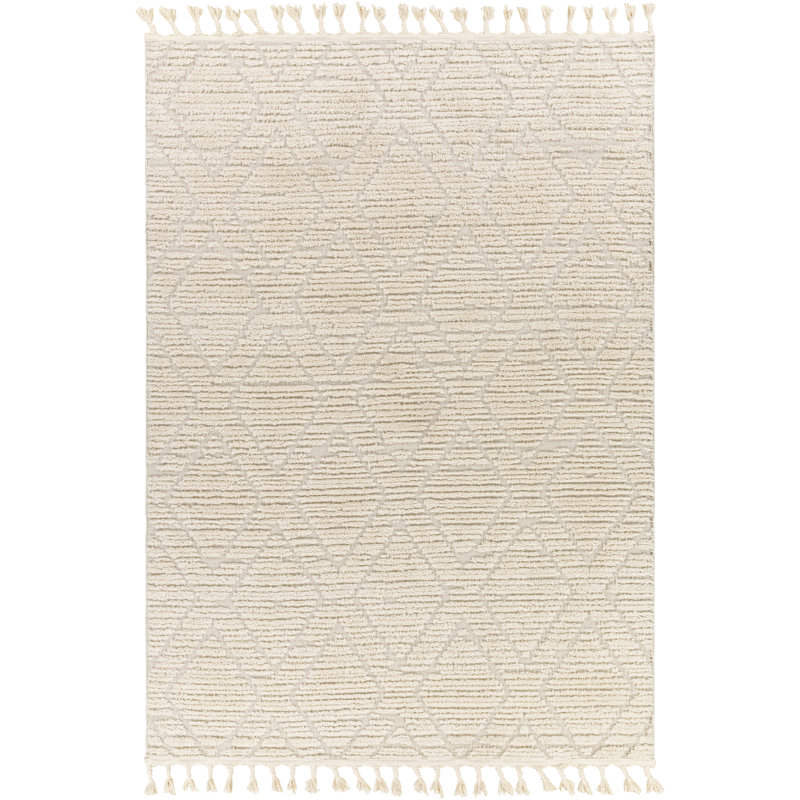  Power Loom Cream Rug, Rectangle 160 x 213cm