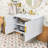 Modern Wall-Mounted Bathroom Vanity with Adjustable Storage & Sink-1034041687