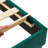 (Set of 2) Green Twin Size Upholstered Platform Bed Frame with Adjustable Headboard, No Box Spring Needed-1576754663
