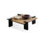 Table basse carrée en bois manufacturé Black & Burlywood