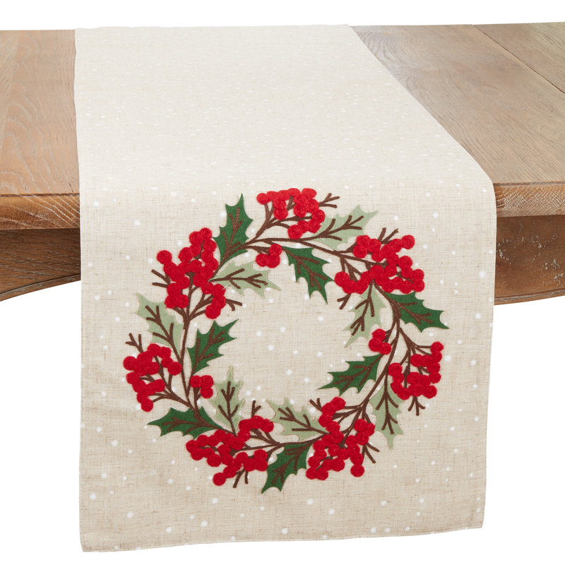 Chemin de table Whimsical Holly Berry