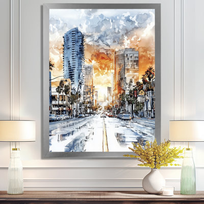 Los Angeles Sunset Boulevard I - Los Angeles Canvas Print
