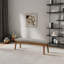 Banc Warren en tissu gris cendré