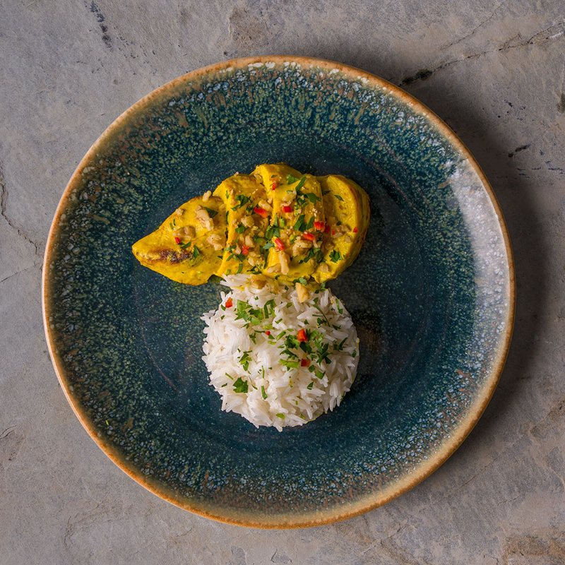 Assiette plate 12 po Dhara, Vert