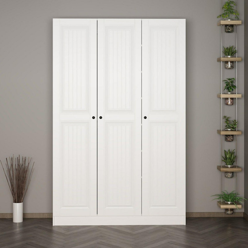 Elegant White Hall Stand, 53.1 x 82.7 x 13.8 inches | 100% Melamine Coated Particle Board, Thickness: 0.7 inches | Traditional Design Perfect for Entryways & Hallways, Durable & Stylish Storage Solution