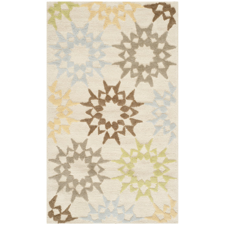 Martha Stewart Hand Hooked Cotton Pile Geometric Rug