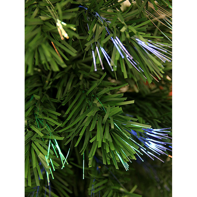 Arbre de Noël artificiel à fibre optique 3 pi avec flocons de neige blancs - lumières multicolores